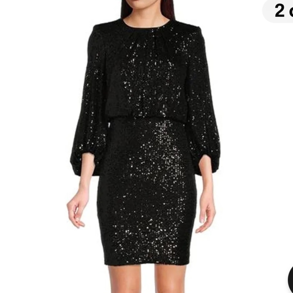 NWT. Vince Camuto Size 4 Black 3/4 Balloon